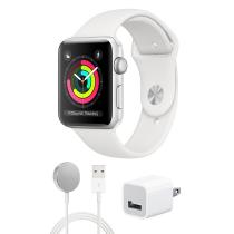 IW3AL38SW-B Watch,Apple,Series3,Aluminum,38mm,Silver/White