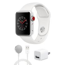 IW3AL38SWU-C Watch,Apple,Series3,Aluminum,38mm,Silver/White,Cell