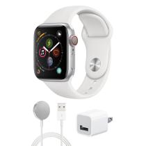 IW4AL44SWU Watch,Apple,Series4,GPS/Cell,Aluminum,44mm,Silver/Whi